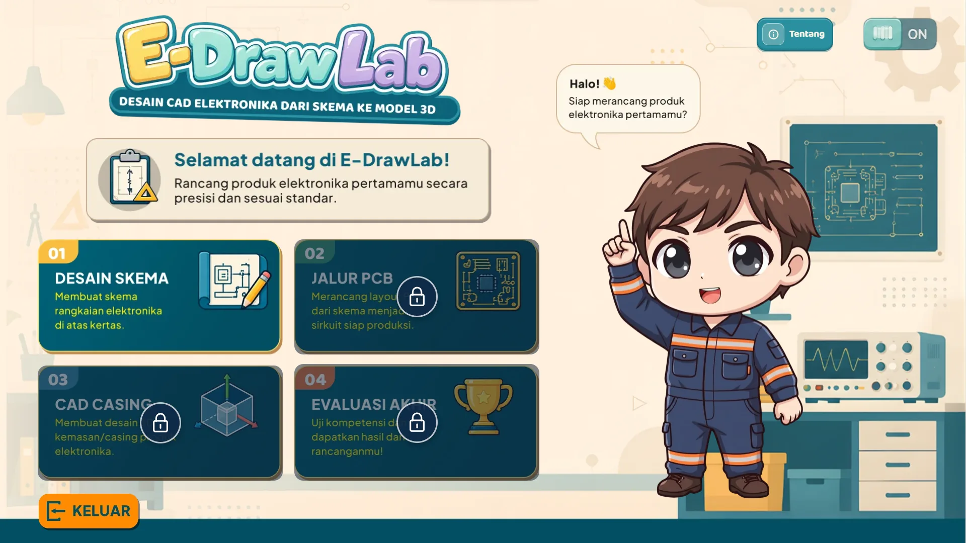E-DrawLab - Electronics CAD Design, screenshot 1 of 6